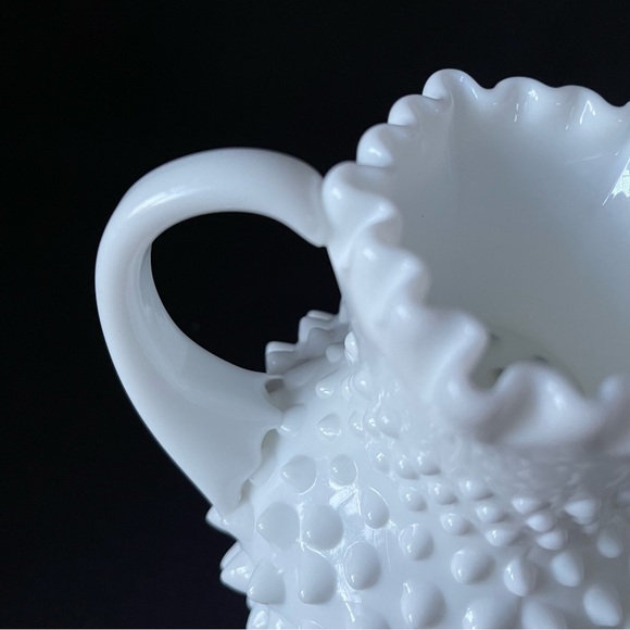 Set of 2 - Syrup Pitchers - Fenton Hobnail Milk Glass - Vintage - Picture 7 of 11